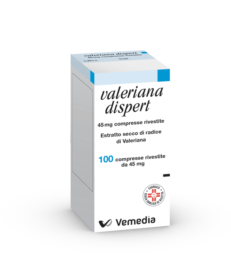 Valeriana dispert 45 mg compresse rivestite  estratto secco di radice di valeriana