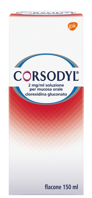Corsodyl 2 mg/ml soluzione per mucosa orale  clorexidina gluconato
