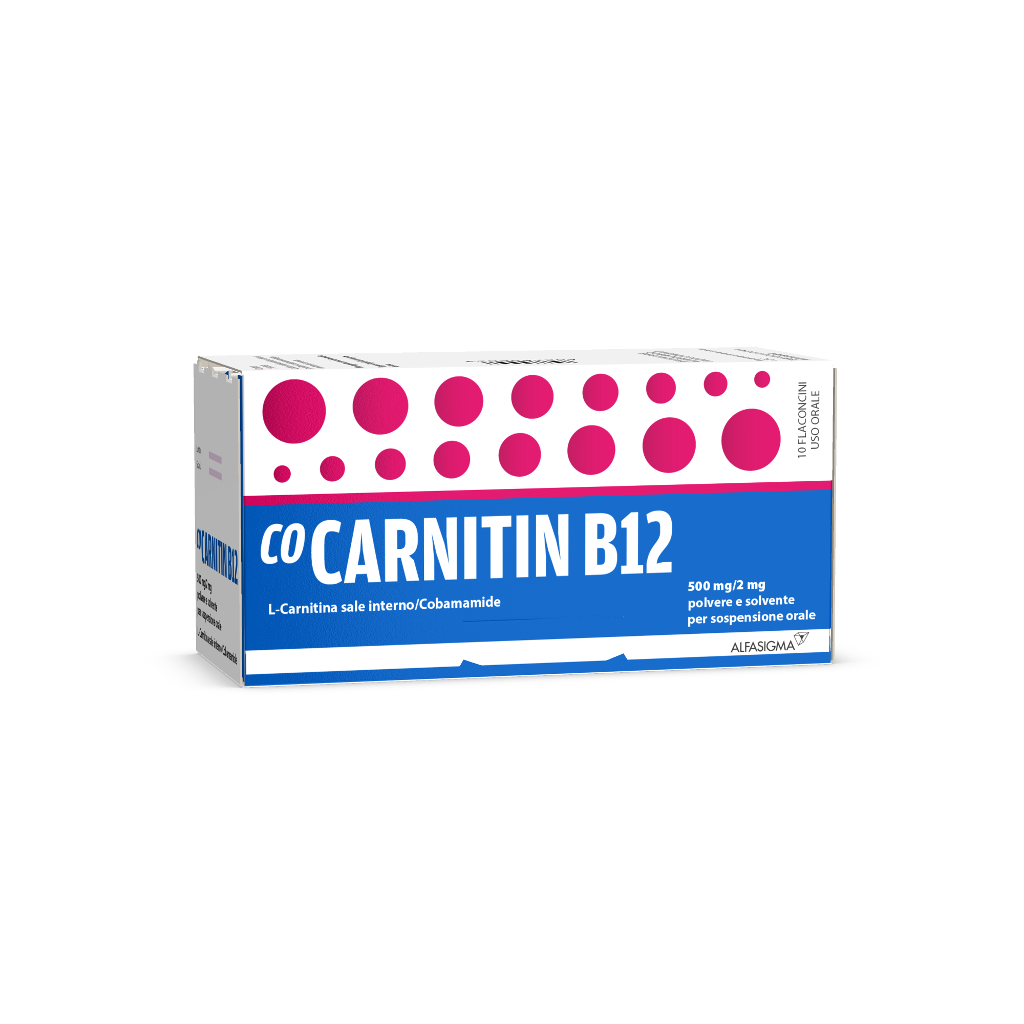 Cocarnitin b12 500 mg/2 mg polvere e solvente per sospensione orale  l-carnitina/cobamamide