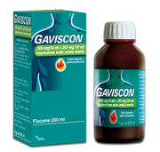Gaviscon 500 mg/10 ml + 267 mg/10 ml sospensione orale aroma menta flacone da 200 ml