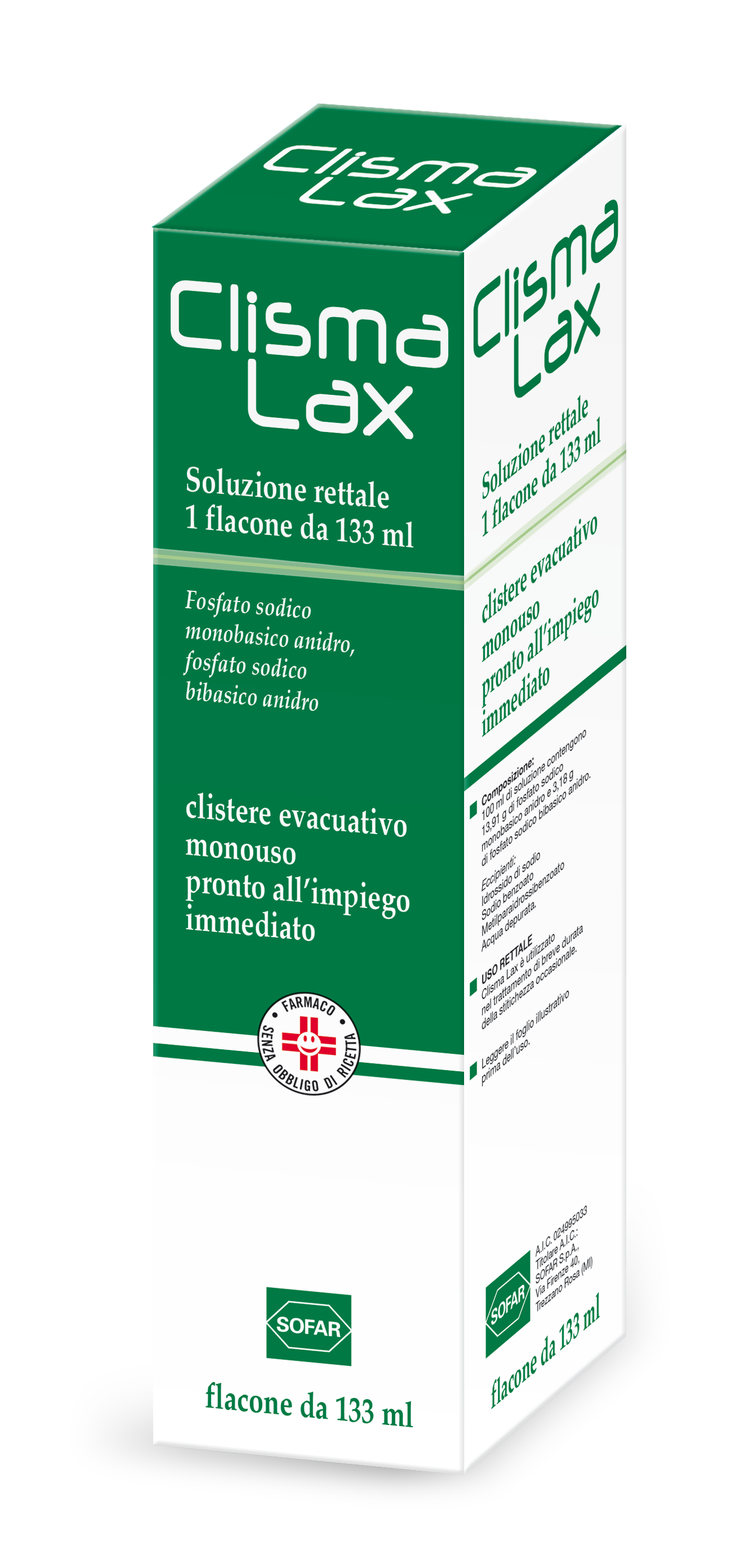 Clisma lax, soluzione rettale  fosfato sodico monobasico anidro, fosfato sodico bibasico