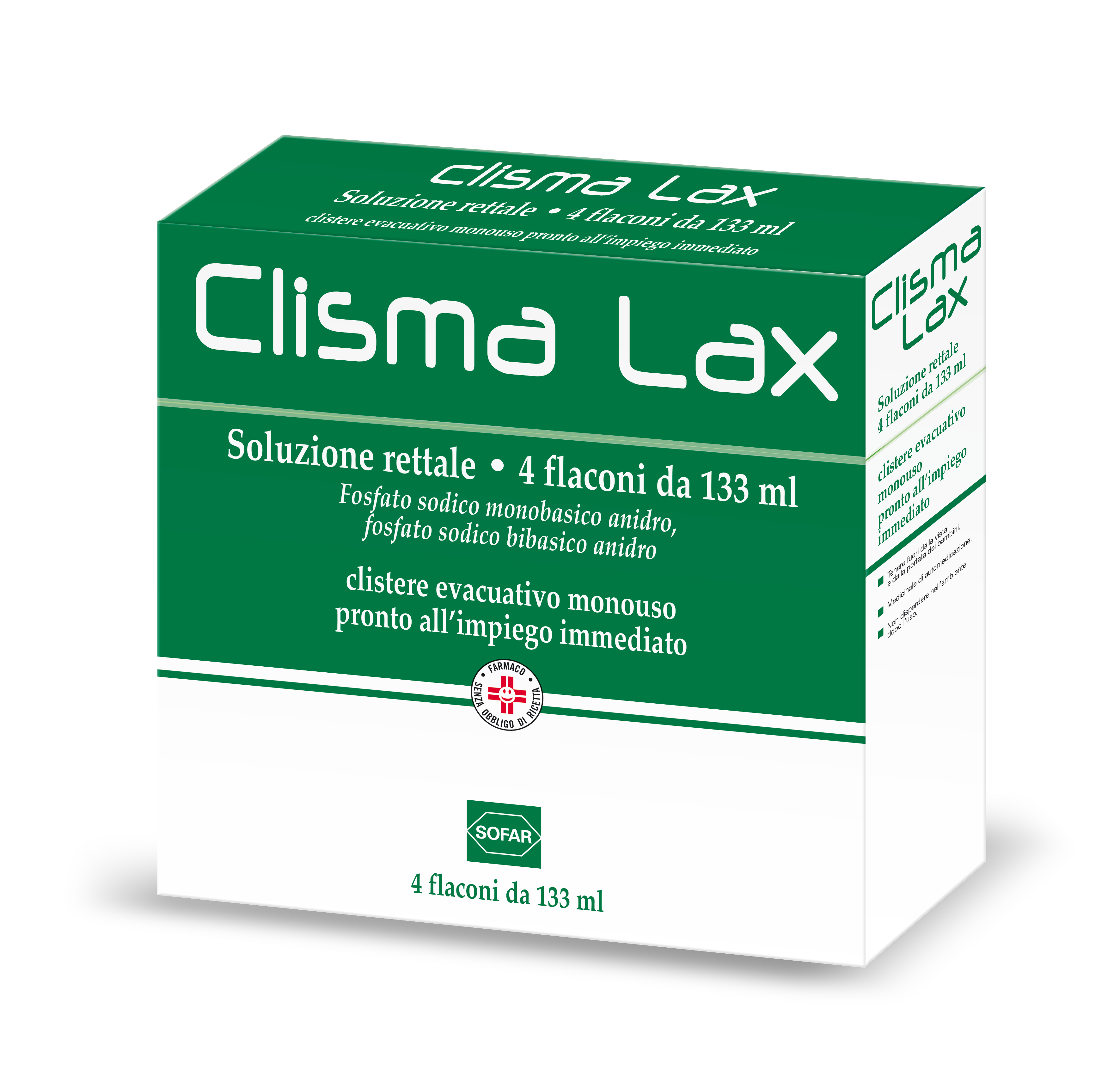 Clisma lax, soluzione rettale  fosfato sodico monobasico anidro, fosfato sodico bibasico