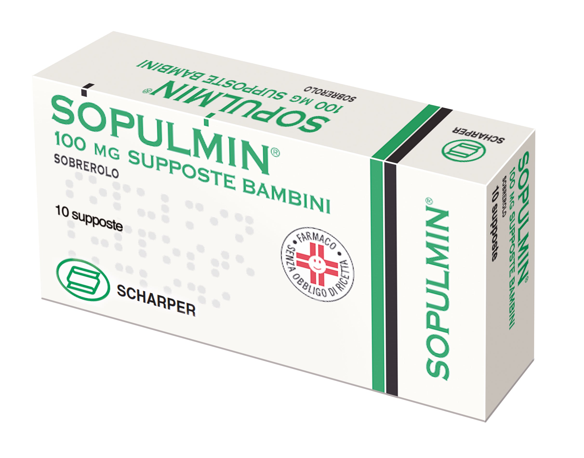 Sopulmin bambini 100 mg supposte  sobrerolo