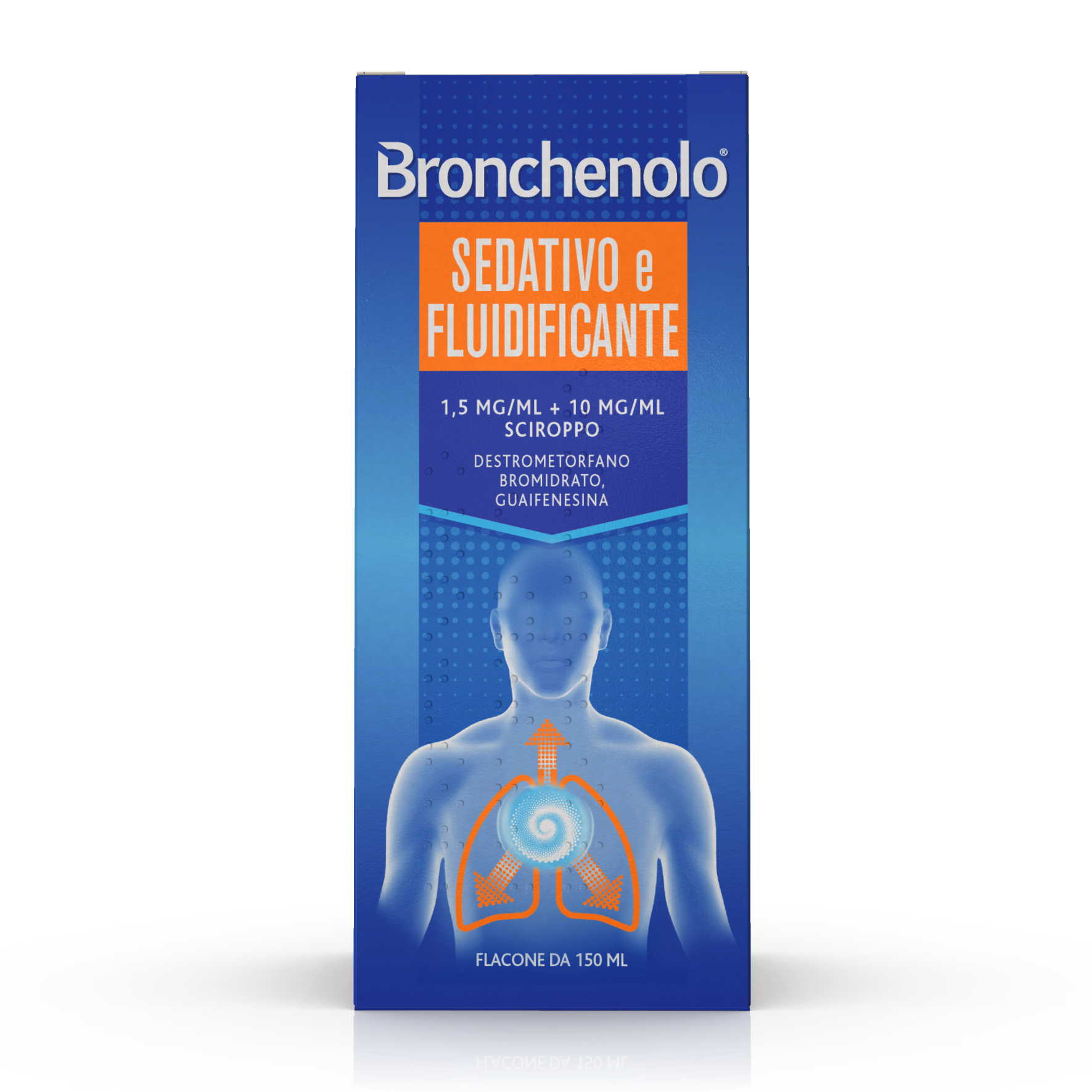 Bronchenolo sedativo e fluidificante, 1,5 mg/ml + 10 mg/ml, sciroppo   destrometorfano bromidrato, guaifenesina