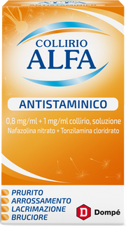 Collirio alfa antistaminico 0,8 mg/ml + 1 mg/ml collirio, soluzione   nafazolina nitrato e tonzilamina cloridrato