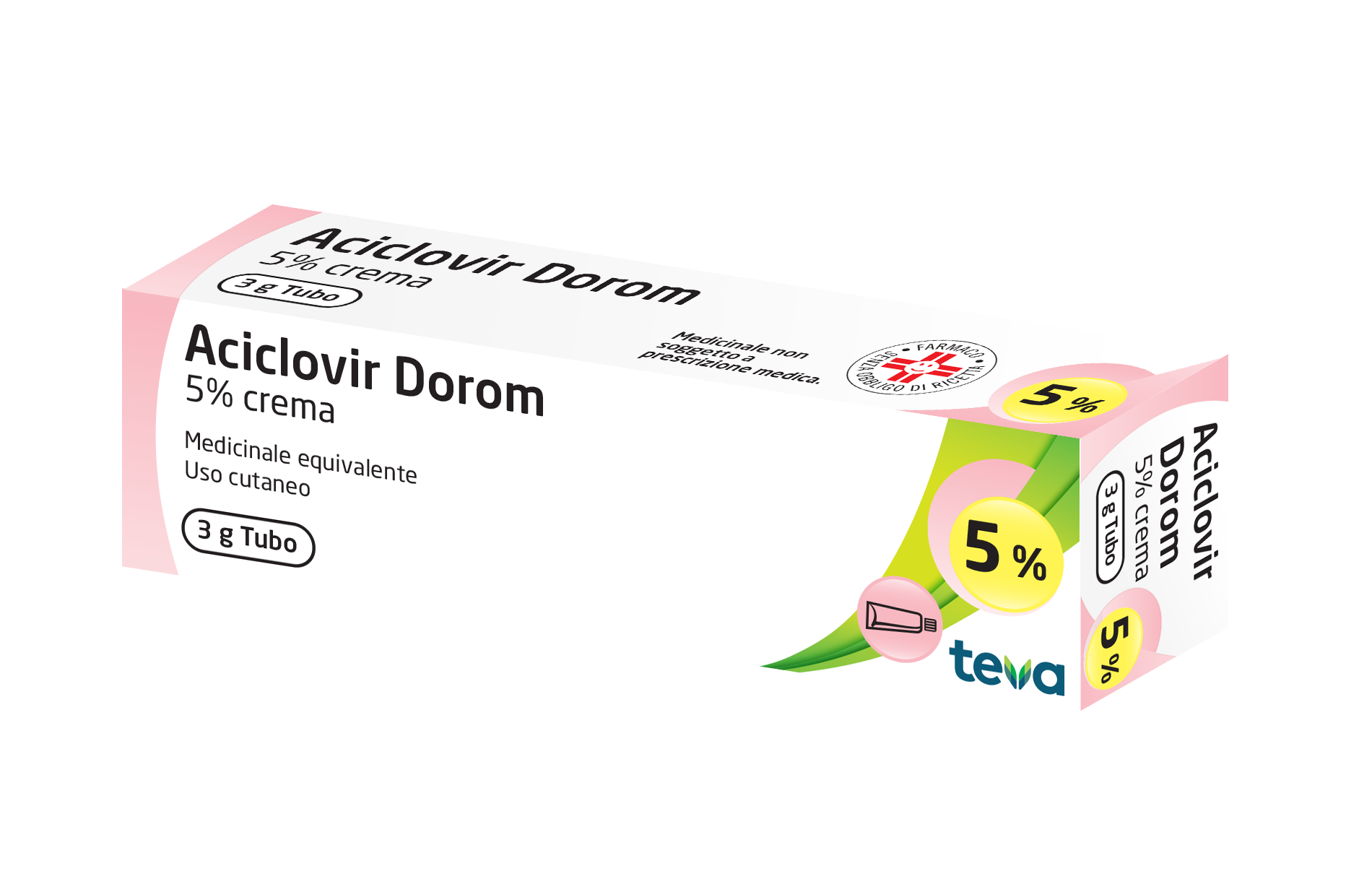Aciclovir dorom 5% crema  medicinale equivalente