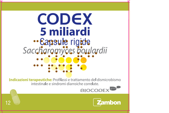 Codex 5 miliardi capsule rigide  saccharomyces boulardii