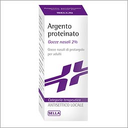 Argento proteinato "2% gocce nasali e auricolari, soluzione"flacone 10 ml"