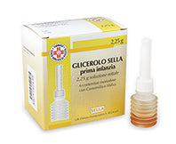 Glicerolo sella prima infanzia 2,25 g soluzione rettale 6 contenitori monodose con camomilla e malva