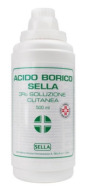 Acido borico sella 3% soluzione cutanea  acido borico