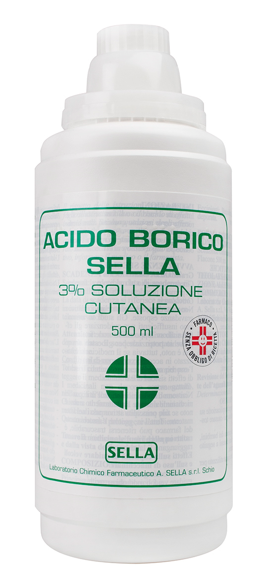 Acido borico sella 3% soluzione cutanea  acido borico