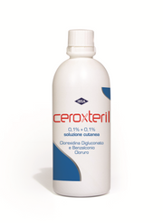 Ceroxteril 0,1%+0,1% soluzione cutanea  clorexidina digluconato e benzalconio cloruro
