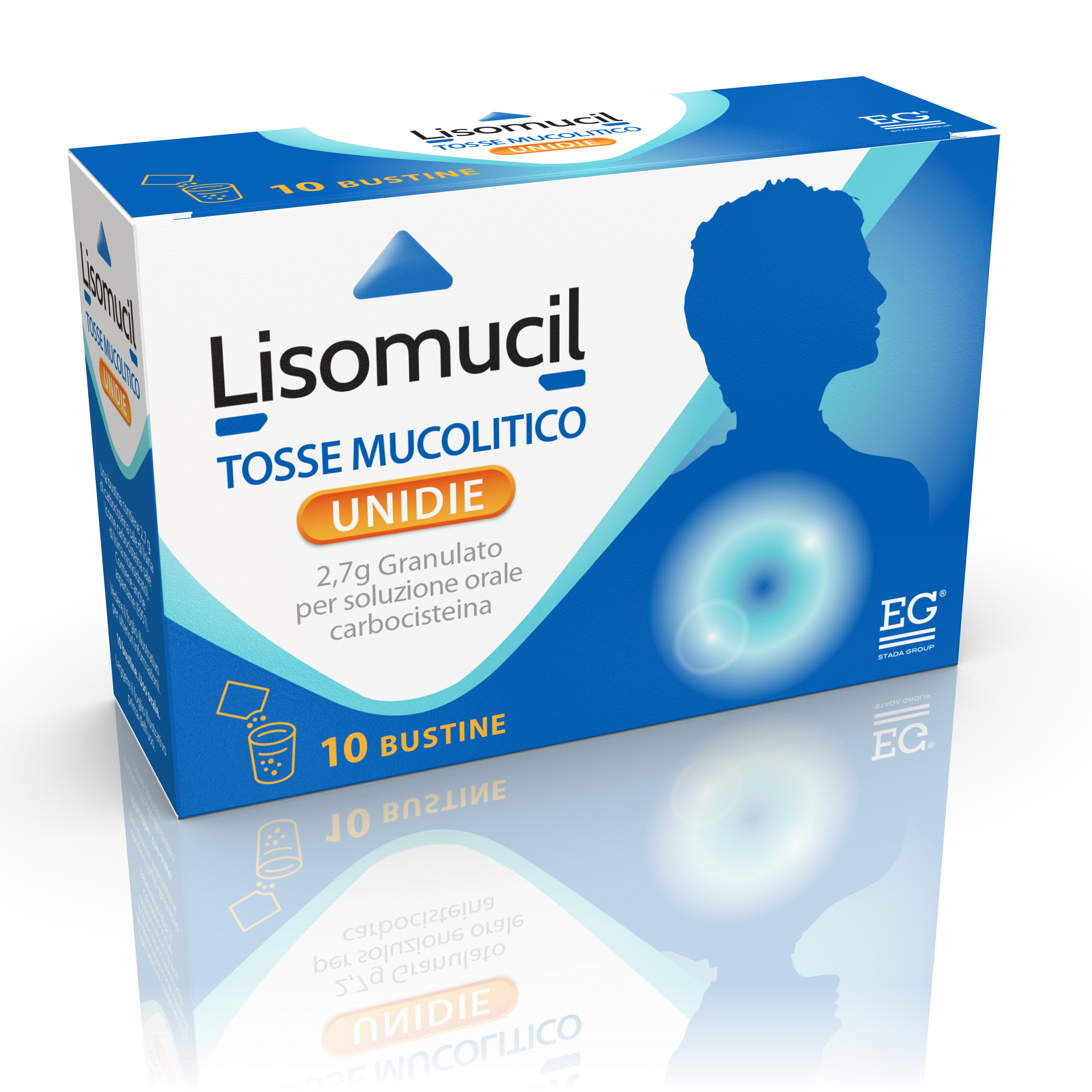 Lisomucil  tosse mucolitico  unidie  2,7 g granulato per soluzione orale   carbocisteina medicinale equivalente