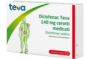Diclofenac teva 140 mg cerotti medicati  diclofenac sodico