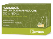 Fluimucil influenza e raffreddore  500 mg/60 mg granulato per soluzione orale  paracetamolo e pseudoefedrina cloridrato