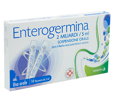 Enterogermina 2 miliardi/5 ml sospensione orale spore di bacillus clausii poliantibiotico resistente - uso orale