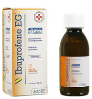 Ibuprofene eg bambini 100mg/5ml sospensione orale gusto arancia senza zucchero  ibuprofene    medicinale equivalente