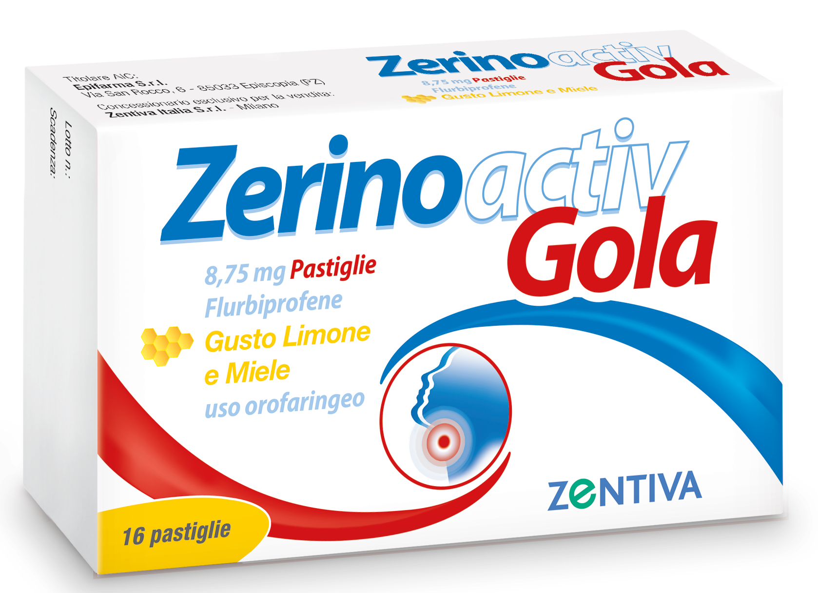 Zerinoactiv gola 8,75 mg pastiglie gusto limone e miele  flurbiprofene