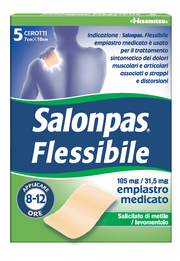 Salonpas flessibile 105 mg / 31,5 mg, empiastro medicato  salicilato di metile/levomentolo