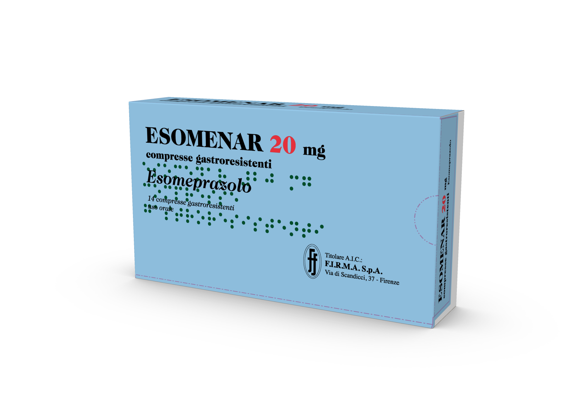 Esomenar 20 mg compresse gastroresistenti  esomeprazolo
