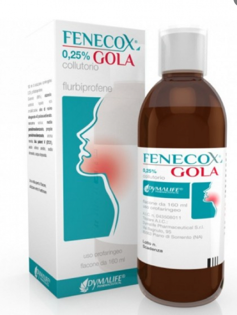 Fenecox 0,25% collutorio fenecox 0,25% spray per mucosa orale