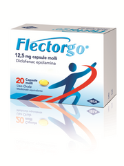 Flectorgo 12,5 mg capsule molli flectorgo 25 mg capsule molli diclofenac epolamina  medicinale equivalente