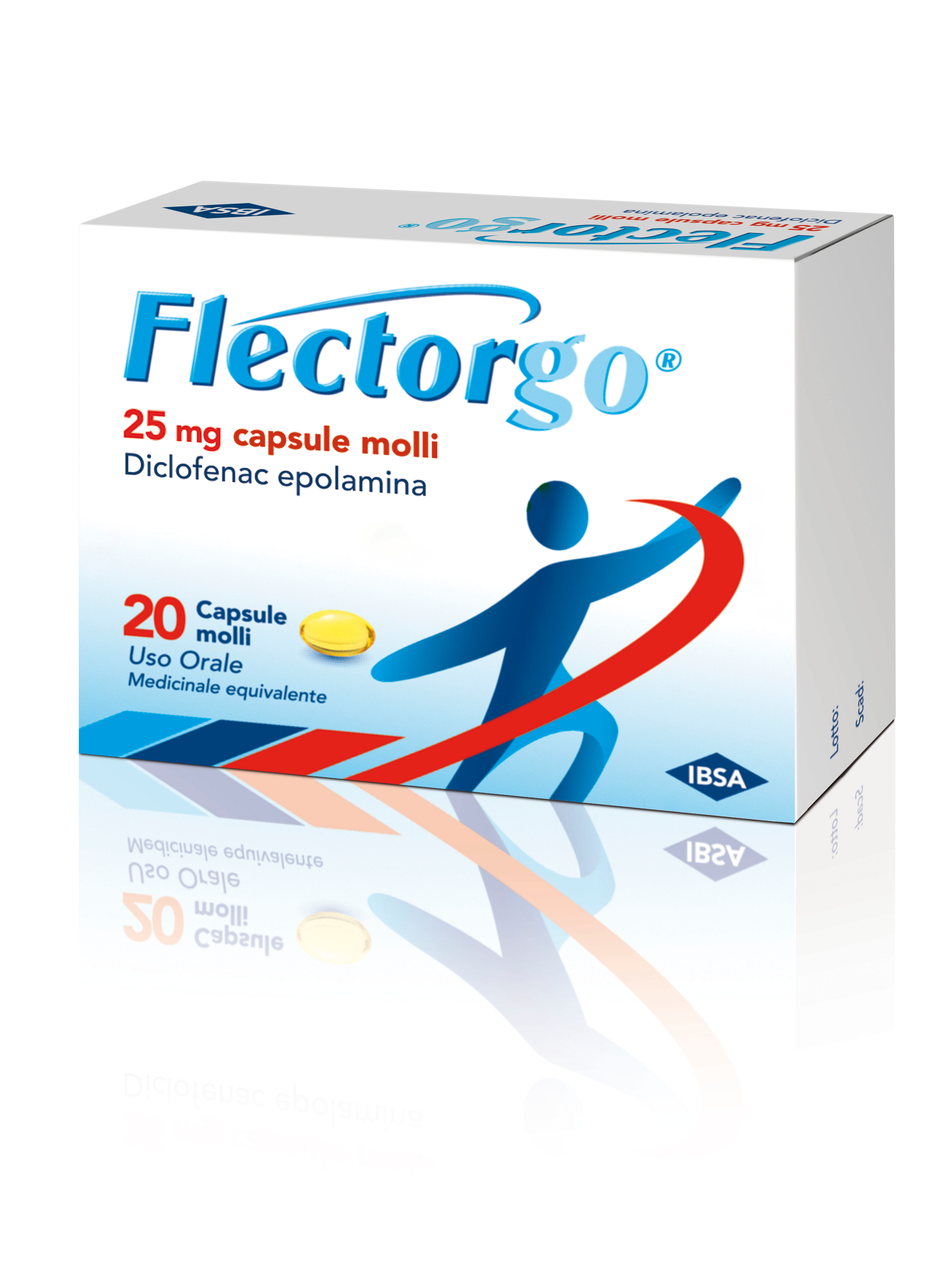 Flectorgo 12,5 mg capsule molli flectorgo 25 mg capsule molli diclofenac epolamina  medicinale equivalente