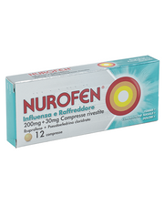 Nurofen influenza e raffreddore  200 mg + 30 mg compresse rivestite  lbuprofene + pseudoefedrina cloridrato