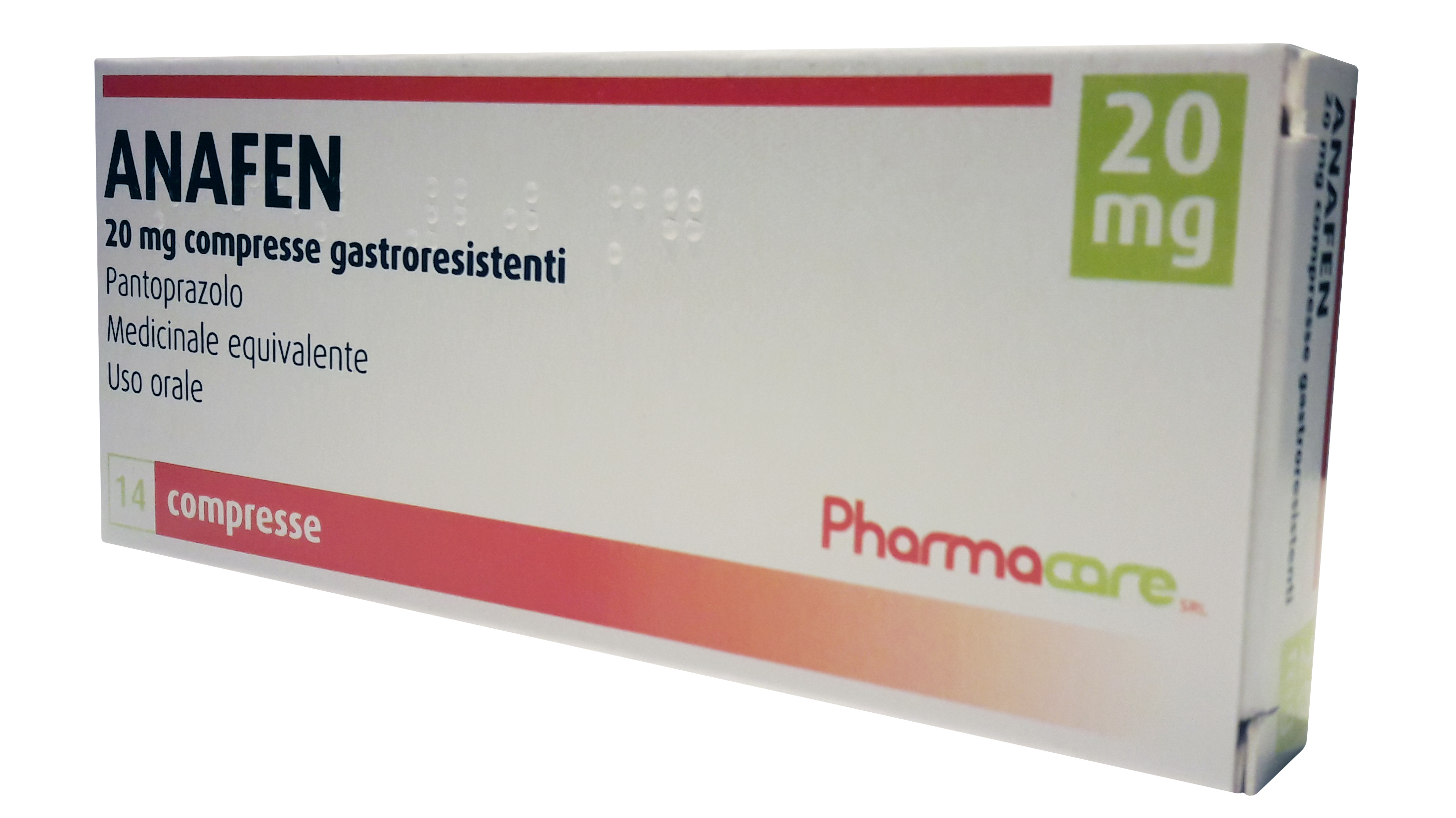 Anafen 20 mg compresse gastroresistenti  pantoprazolo  medicinale equivalente