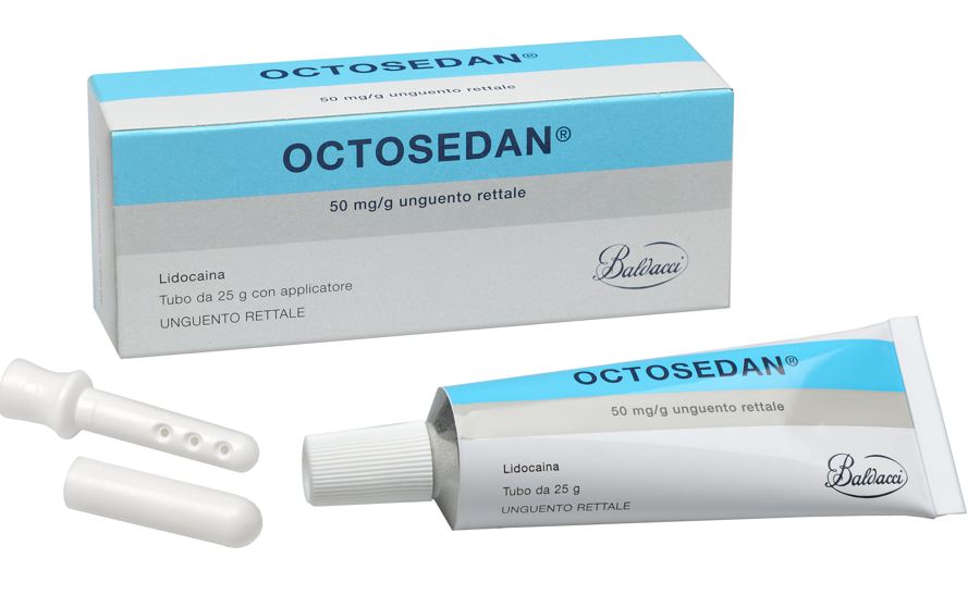 Octosedan 50 mg/g unguento rettale  lidocaina