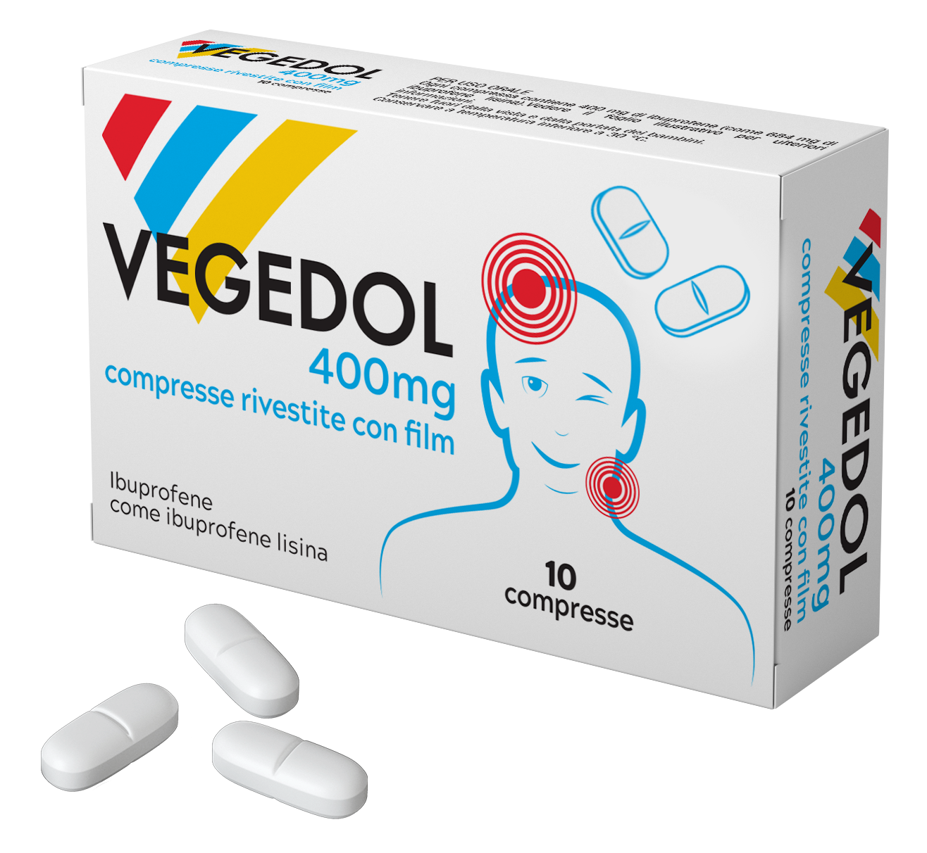 Vegedol 400 mg compresse rivestite con film  ibuprofene come ibuprofene lisina