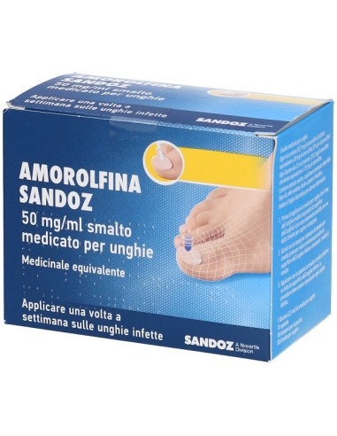 Amorolfina sandoz 50 mg/ml smalto medicato per unghie  medicinale equivalente