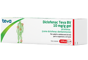Diclofenac teva bv 10 mg/g gel  diclofenac (come diclofenac dietilammonio)
