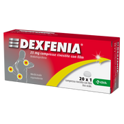 Dexfenia 25 mg compresse rivestite con film  dexketoprofene  medicinale equivalente