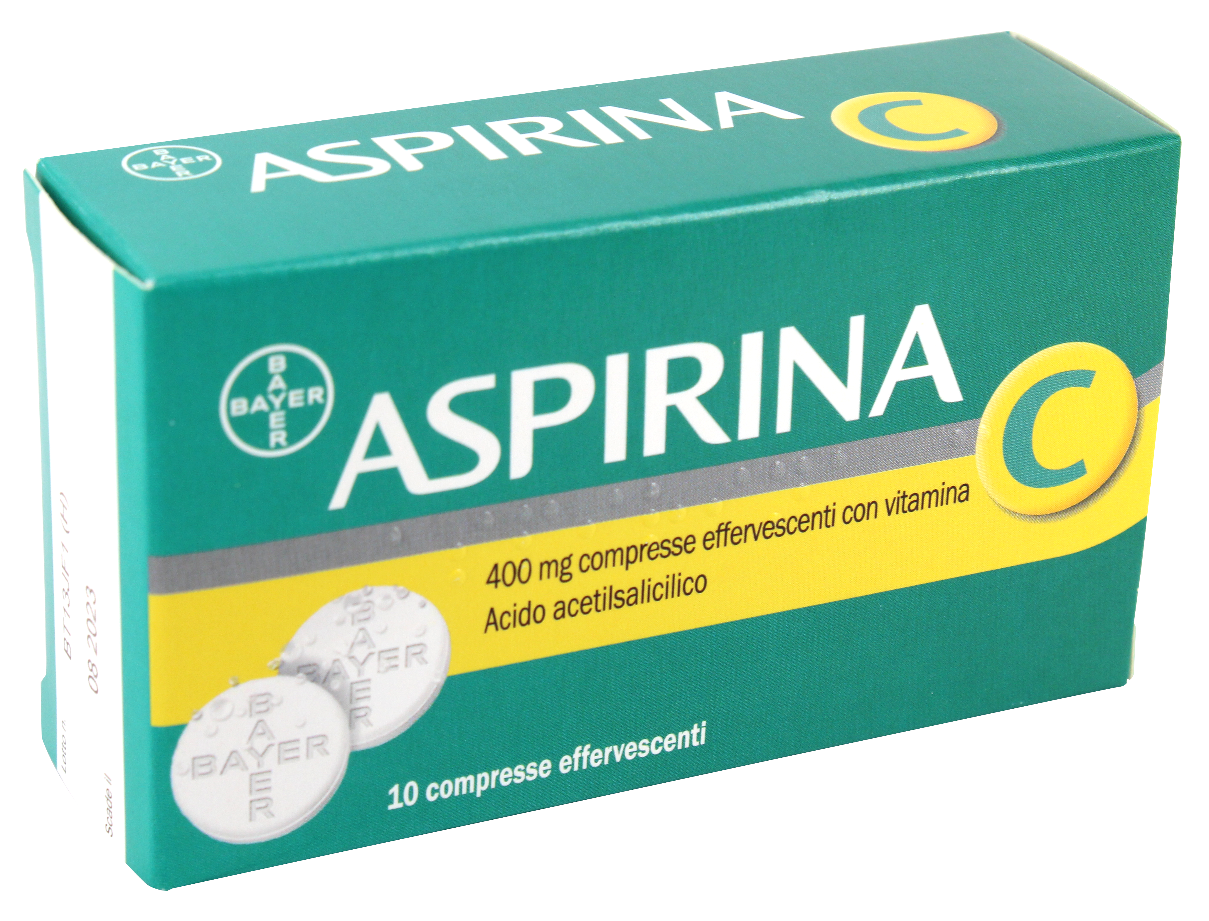 Aspirina 400 mg compresse effervescenti con vitamina c  acido acetilsalicilico + acido ascorbico