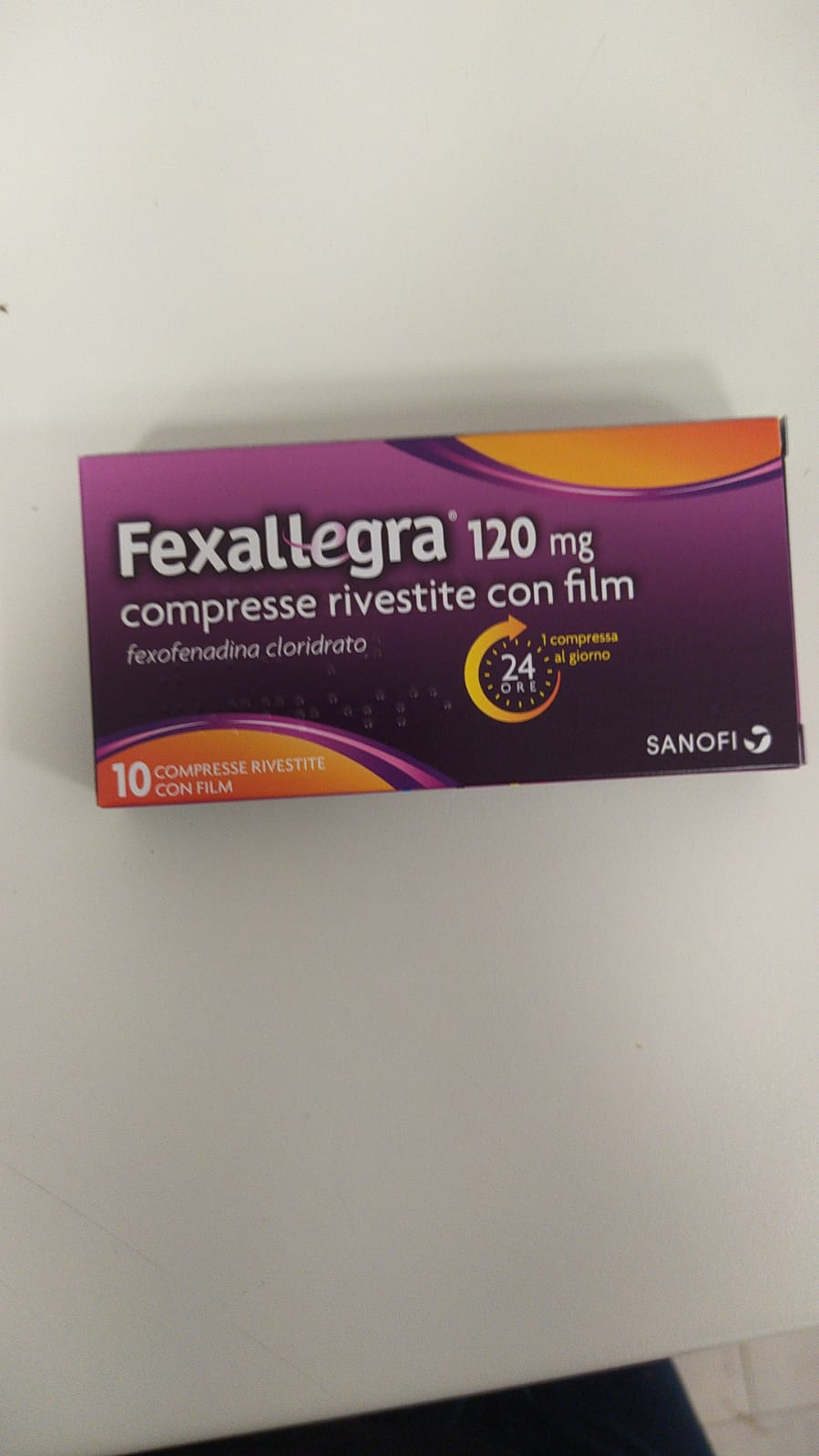 Fexallegra 120 mg  compresse rivestite con film  fexofenadina cloridrato