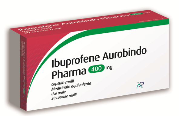 Ibuprofene aurobindo pharma 400 mg capsule molli  medicinale equivalente