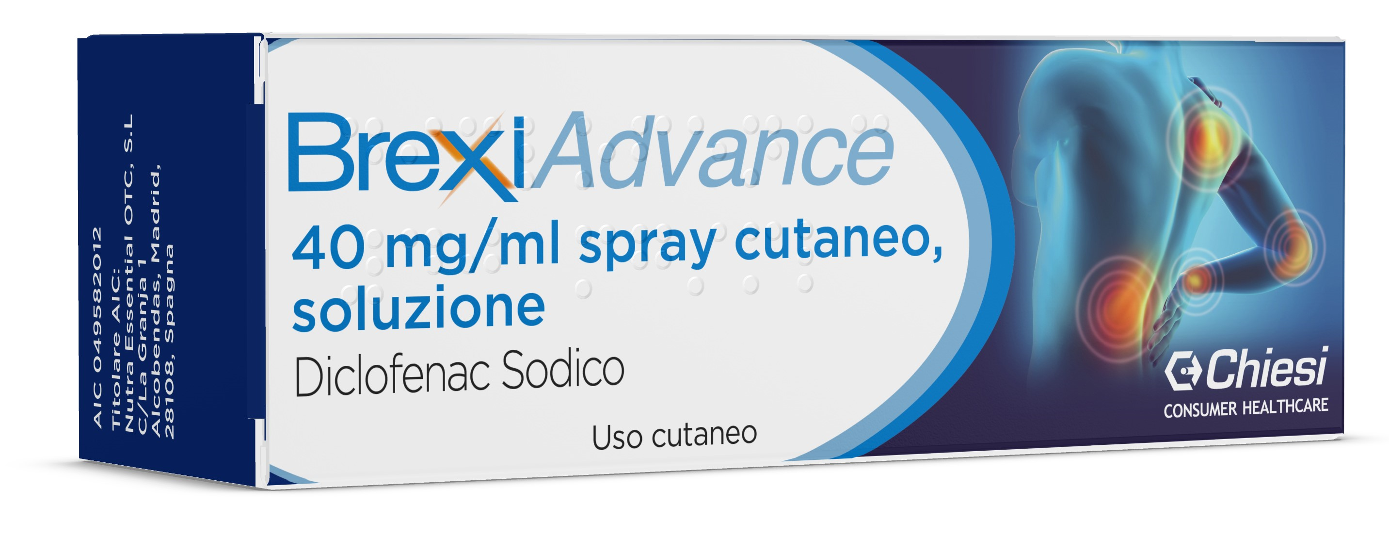 Brexiadvance 40 mg/ml spray cutaneo, soluzione  diclofenac sodico
