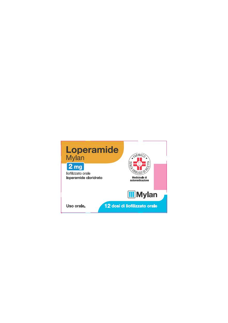 Loperamide mylan 2 mg liofilizzato orale  loperamide cloridrato
