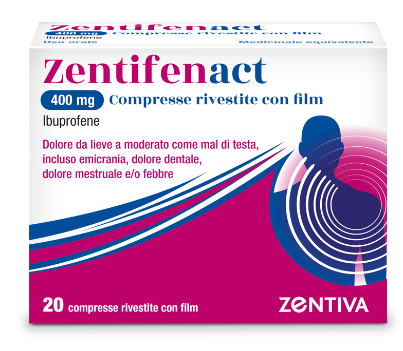 Zentifenact 200 mg compresse rivestite con film  zentifenact 400 mg compresse rivestite con film  ibuprofene  medicinale equivalente