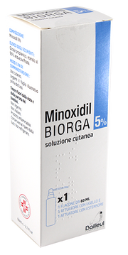 5% soluzione cutanea - 1 flacone in hdpe da 60 ml con pompa spray ed applicatore