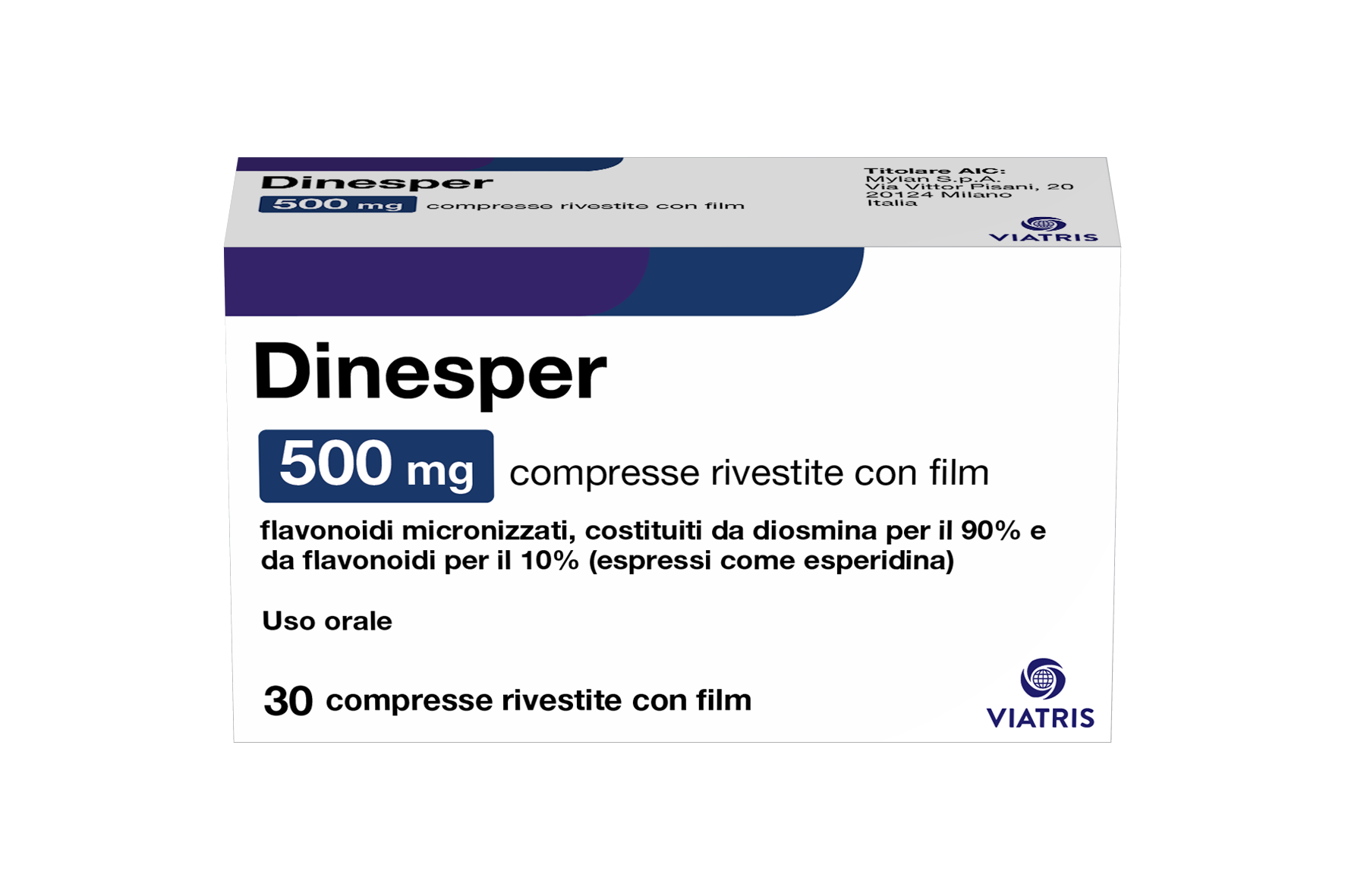Dinesper 500 mg compresse rivestite con film 30 compresse in blister al/pvc