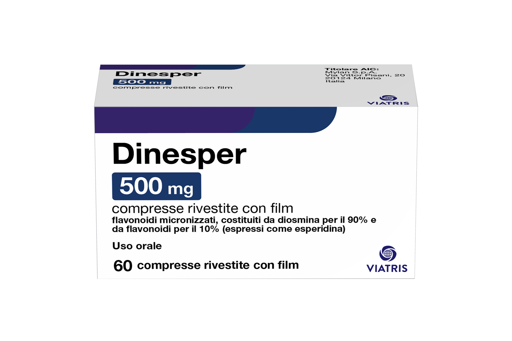 Dinesper 500 mg compresse rivestite con film 60 compresse in blister al/pvc