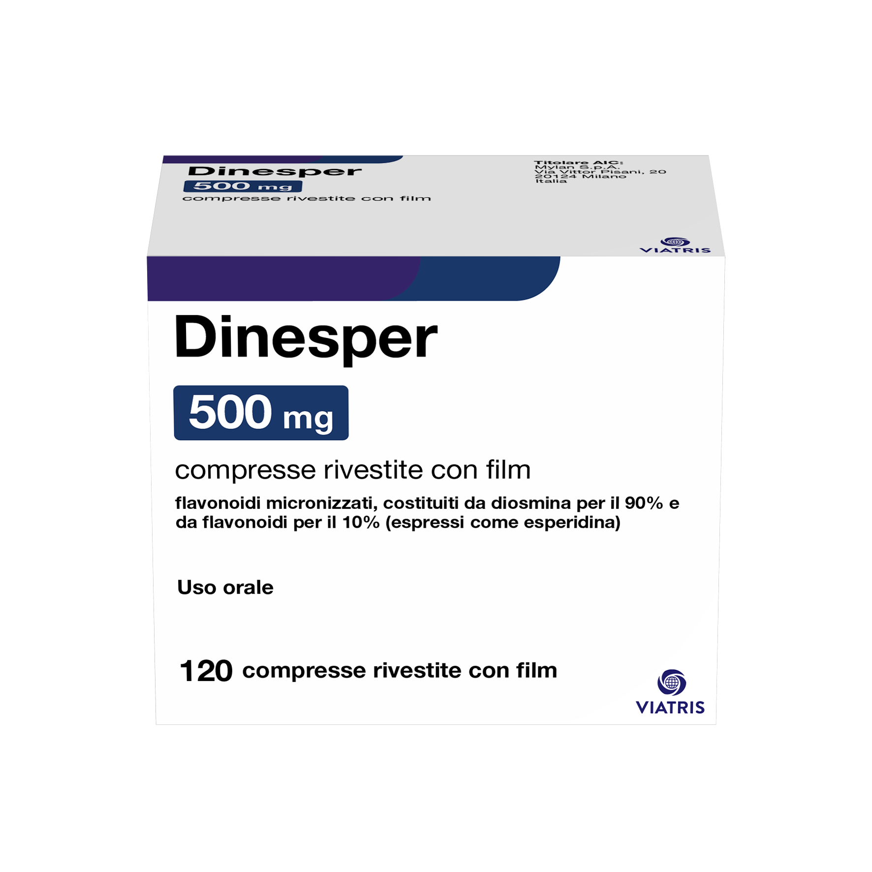 Dinesper 500 mg compresse rivestite con film 120 compresse in blister al/pvc