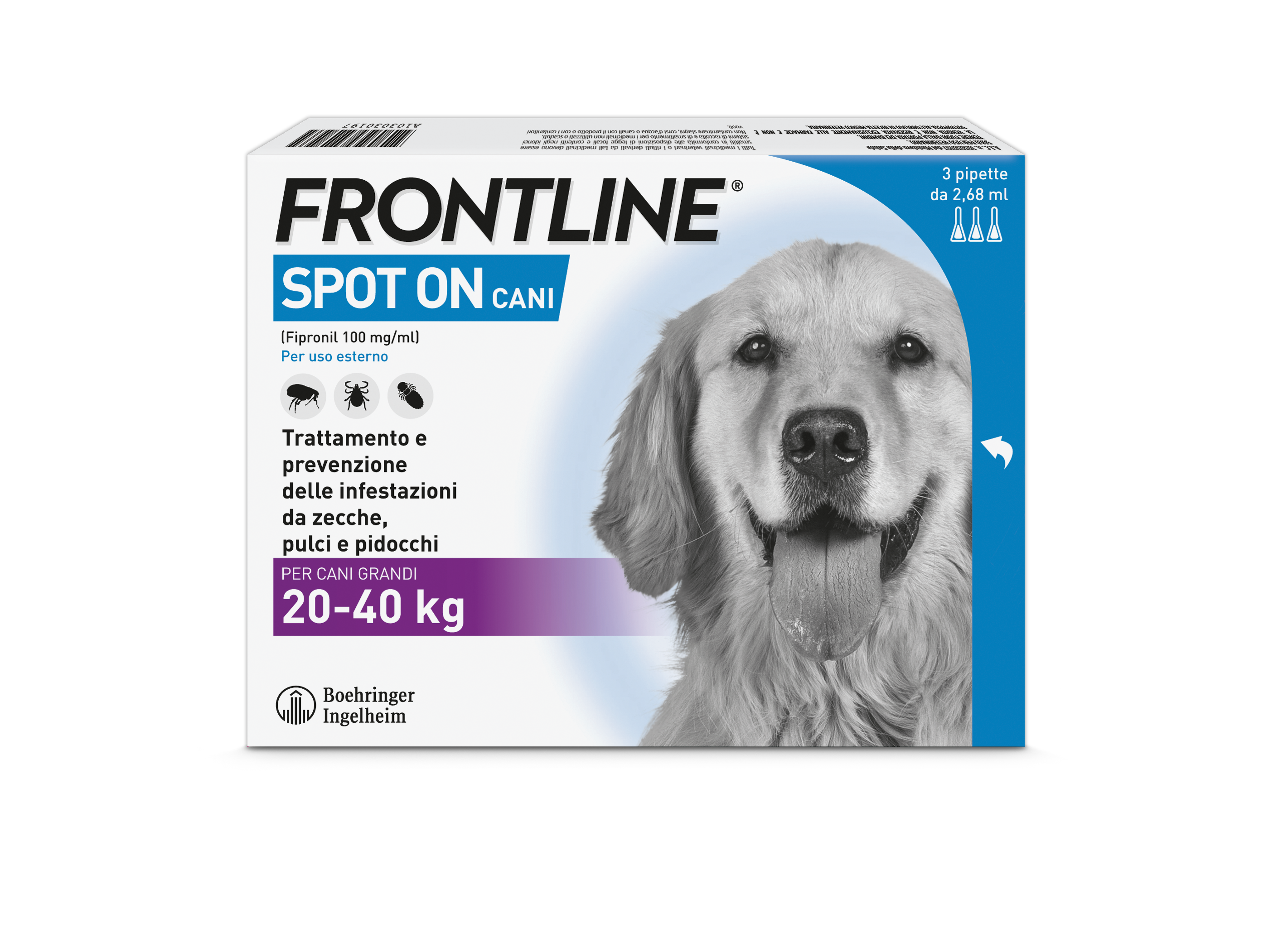 Frontline*3pip 20-40kg cani