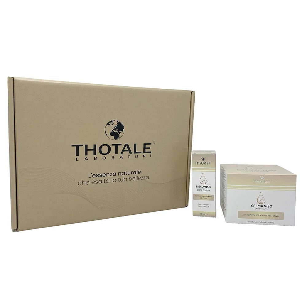THOTALE Kit Latte d'asina crema viso 50 ml + 1 siero viso 30 ml
