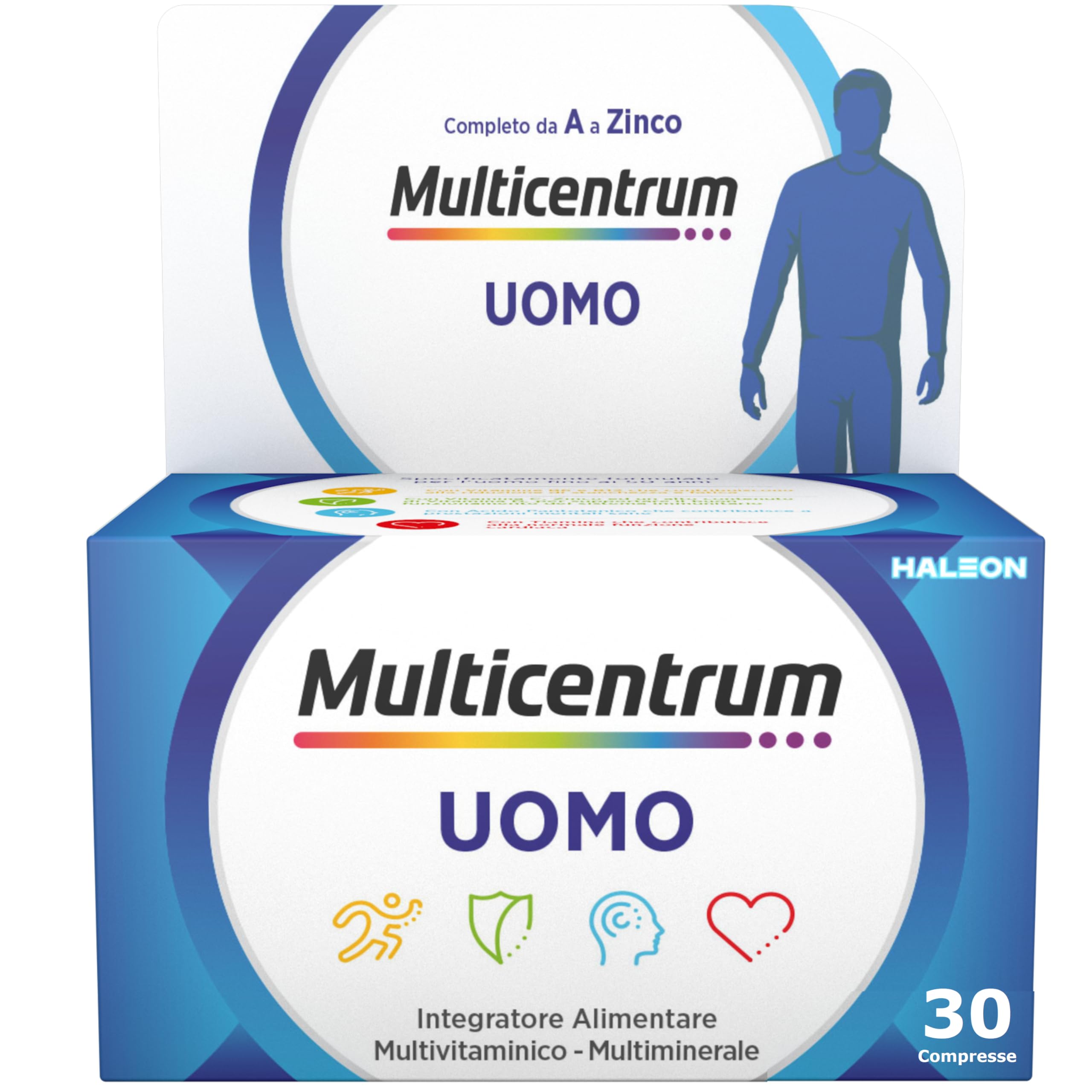 Multicentrum Uomo 30 compresse | Integratore Multivitaminico Uomo