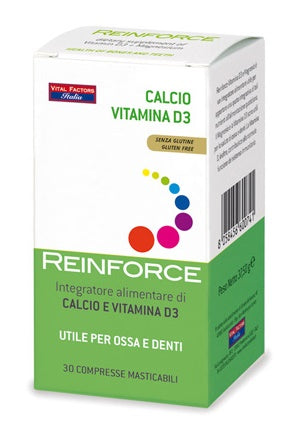 Reinforce calcio + vitamina d3 30 compresse masticabili