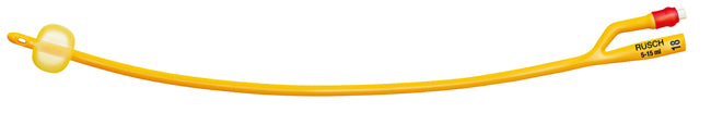 Catetere foley a media permanenza  rusch gold plus a 2 vie in silkolatex lattice-silicone per adulto ch20 lunghezza 40 cm punta cilindrica a 2 fori palloncino 30-50 ml 1 pezzo