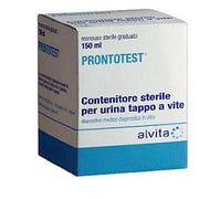 Contenitore urine alvita prontotest tappo a vite